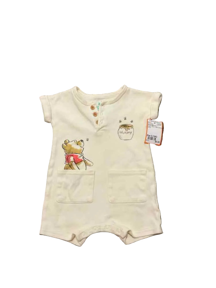 Disney Babies (C) Cream Infant Size 0-3 MO Boy's 1PC Casual
