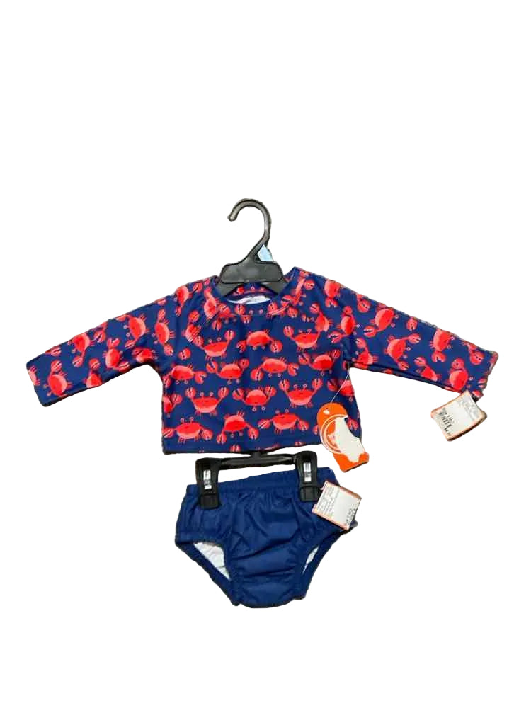 Wonder Nation (E) Blue Red Infant Size 3 MO Boy's 2PCSwimwear