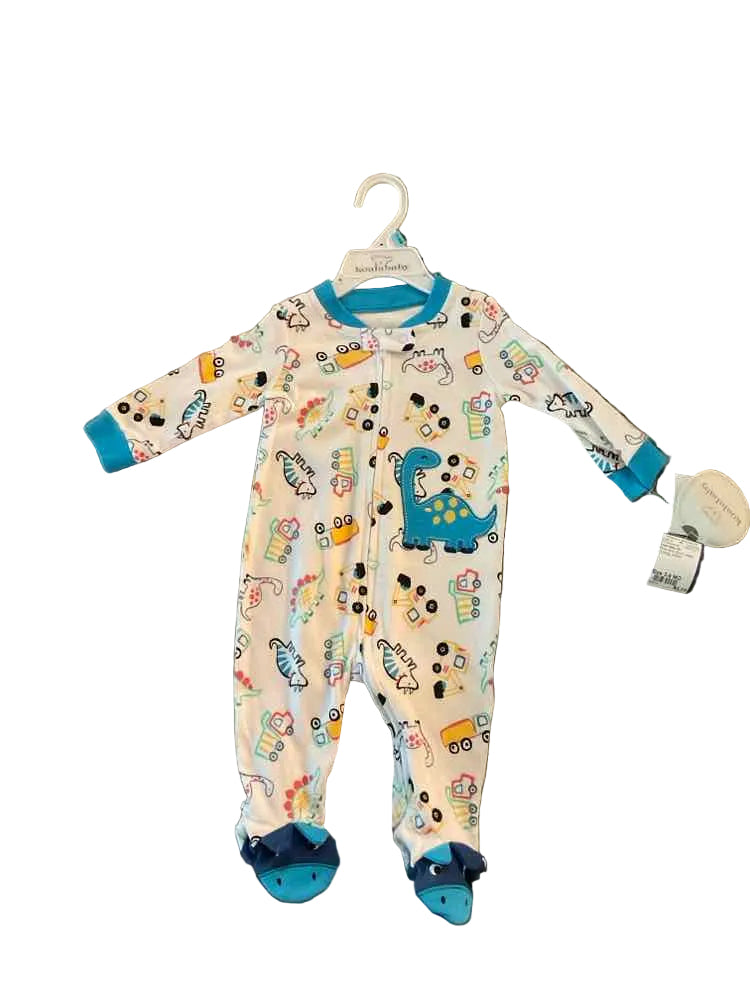 Koala Baby (D) White Blue Infant Size 3-6 MO Boy's 1PCSleepwear