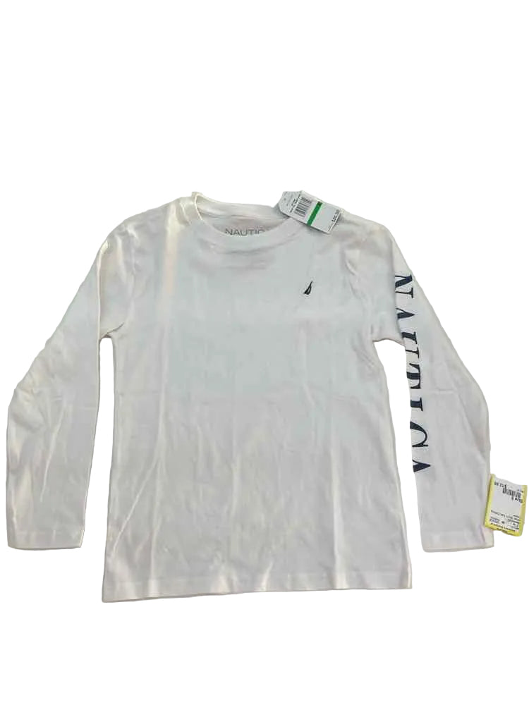 Nautica (B) White Youth Size 6 Boy's LSTop