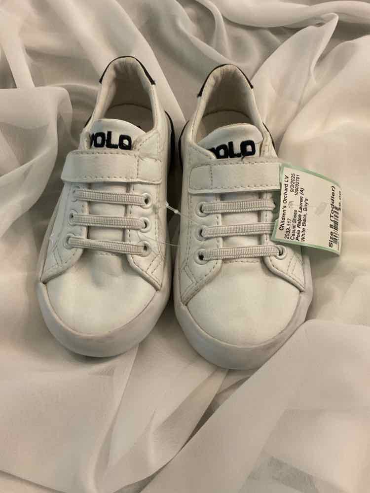 Polo Ralph Lauren (A) White Black Toddler Shoe Size 8 (Toddler) Casual Shoes