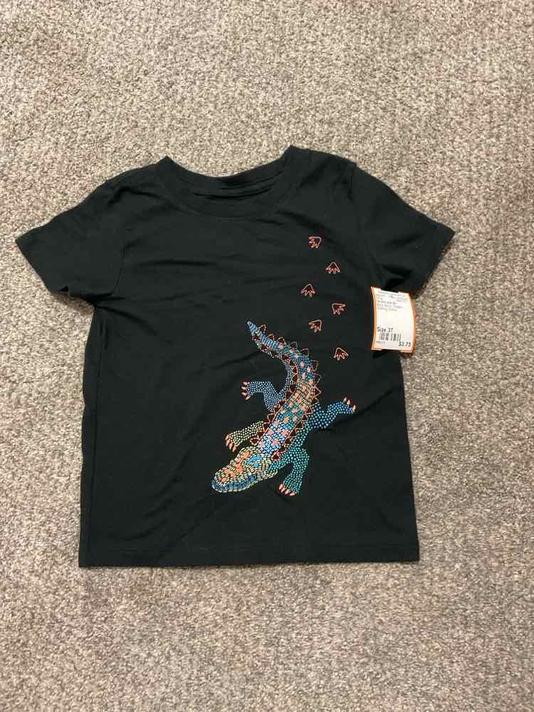 Cat and Jack (D) Black Toddler Size 3T Boy's SSTop