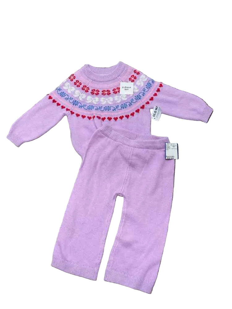 Old Navy (C) Purple Infant Size 6-9 MO Girl's 2PC Casual