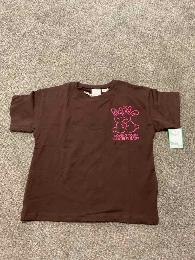 Zara (B) Brown Pink Youth Size 6 Girl's SSTop