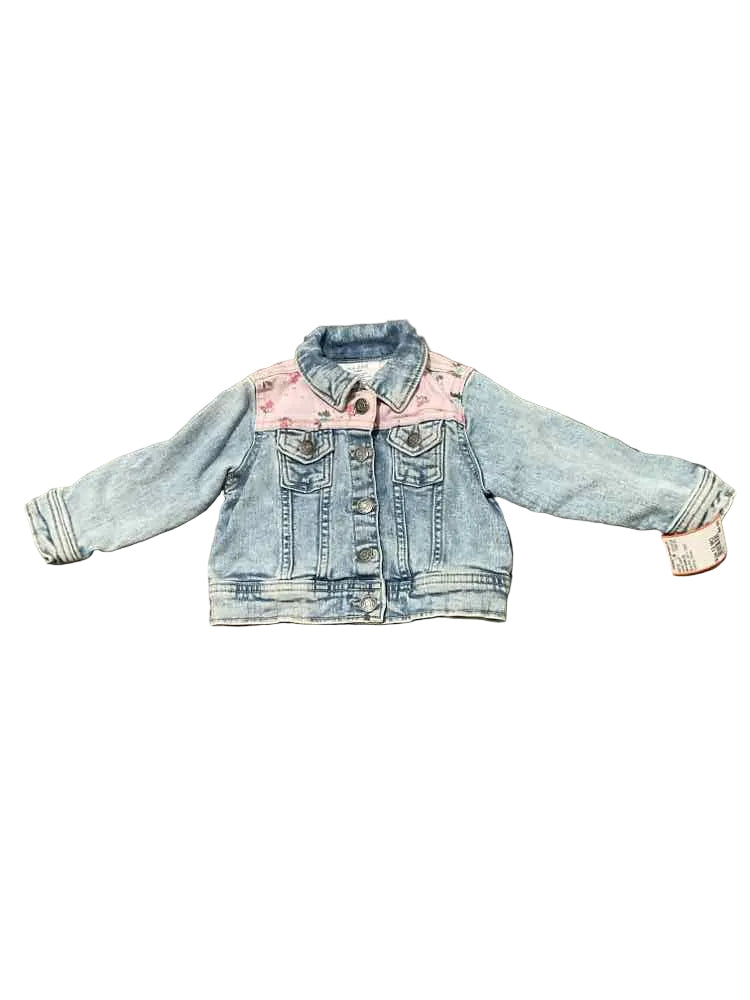 Okie Dokie (D) Blue Pink Infant Size 12 MO Girl's Jacket Denim