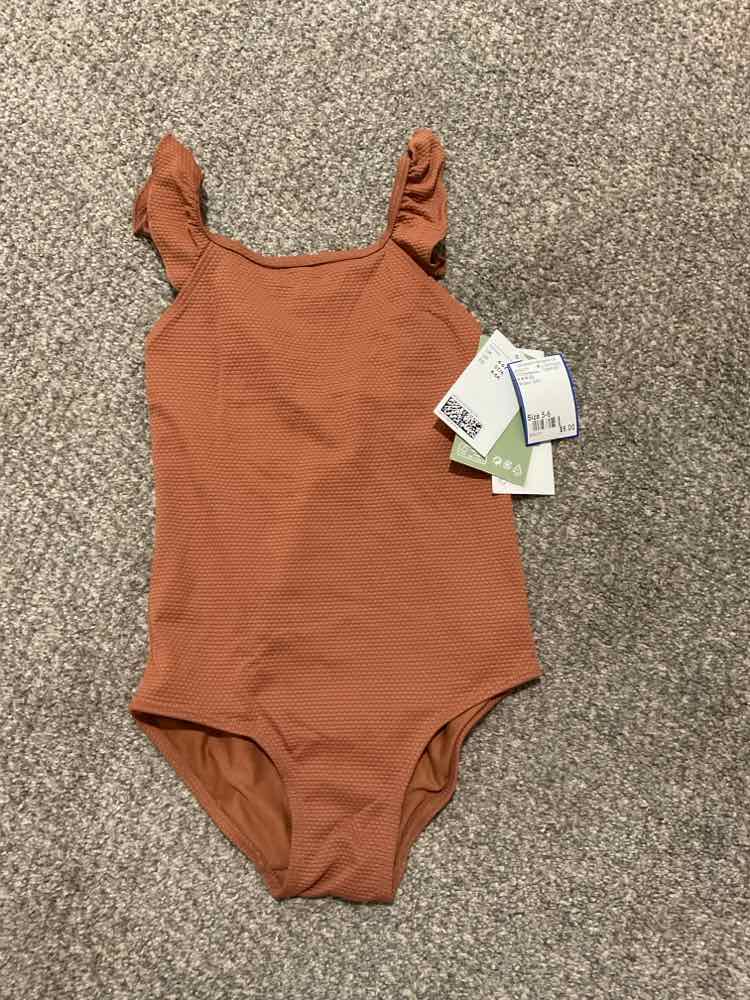 H & M (D) Brown Toddler Size 5-6 Girl's 1PCSwimwear