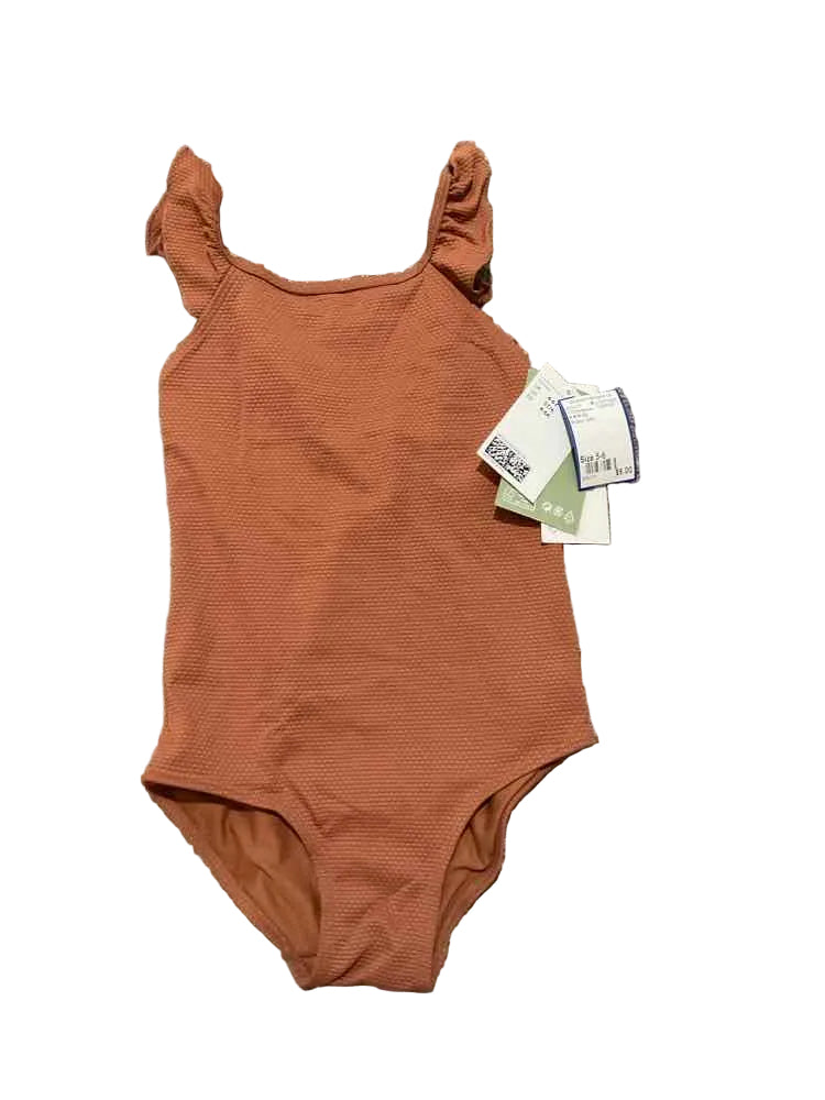 H & M (D) Brown Toddler Size 5-6 Girl's 1PCSwimwear