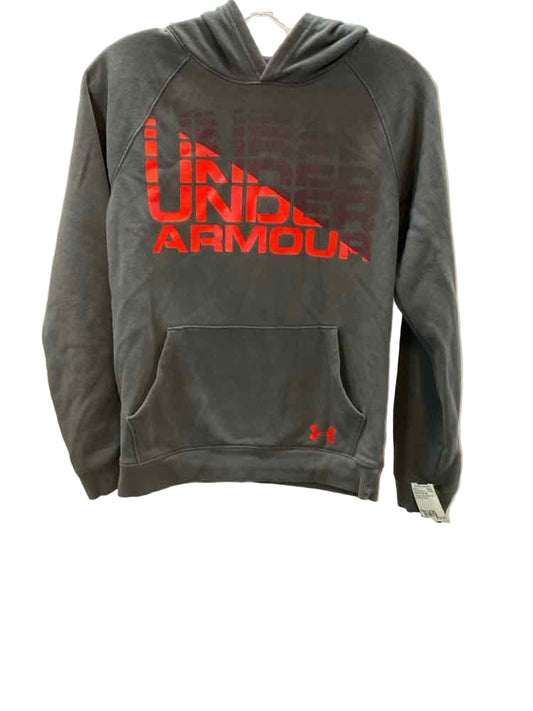Under Armour (B) Orange Gray Youth Size Large AthleticSweatshirt