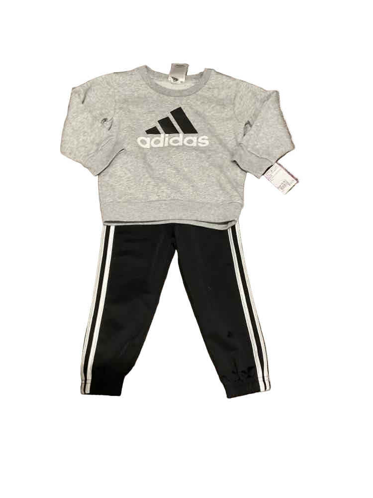 Adidas (B) Black Infant Size 18 MO Boy's 2PC Athletic Pant Suit