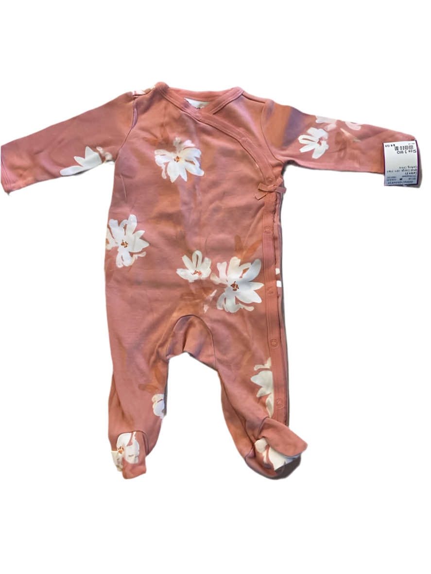 Carters (C) White Orange Infant Size 3 MO Girl's 1PCSleepwear