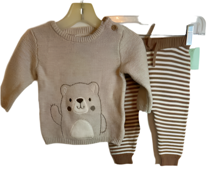 Rene Rofe (C) Brown Black Infant Size 6-9 MO 2PC Casual