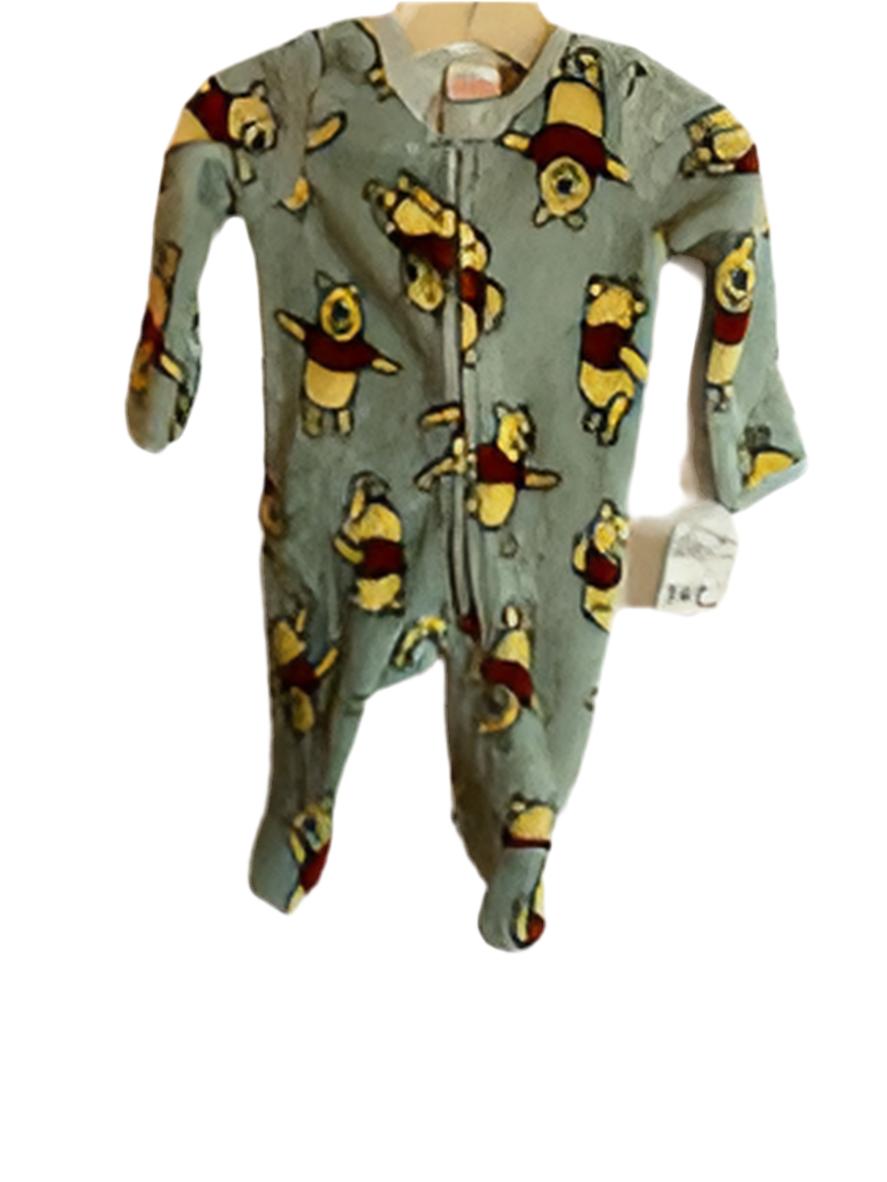 Disney Babies (C) Green Yellow Infant Size 0-3 MO 1PCSleepwear