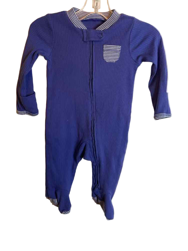 Carters (C) White Blue Infant Size 3 MO 1PCSleepwear