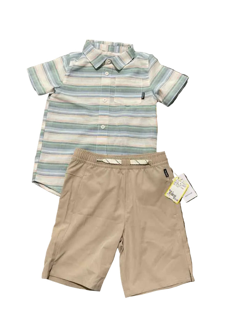 Eddie Bauer (B) Blue Tan Toddler Size 5 Boy's 2PCDressy