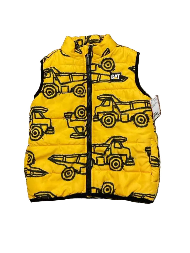 CAT Black Yellow Toddler Size 4T Boy's Vest