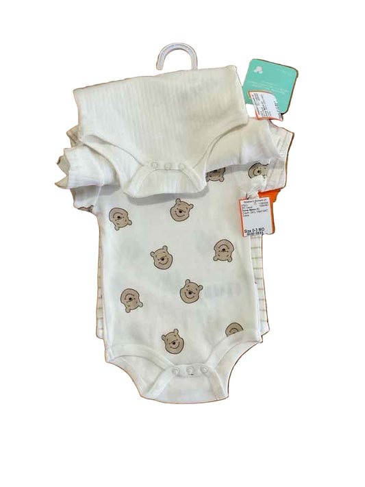 Disney Babies (C) Cream Infant Size 0-3 MO Girl's 3PC Casual