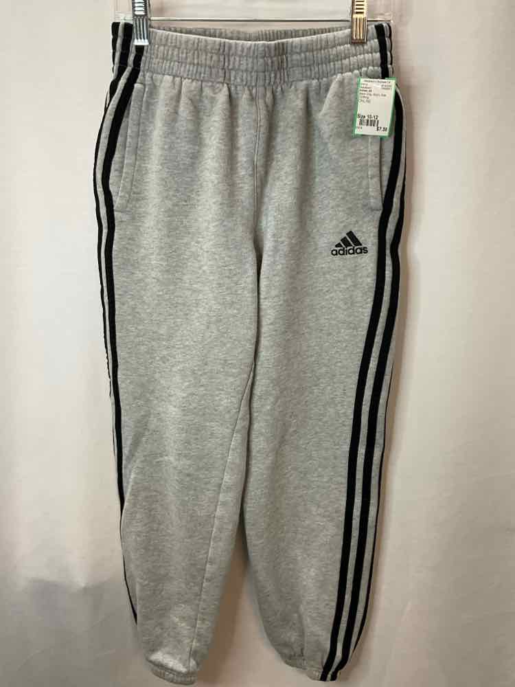 Adidas (B) Black Gray Youth Size 10-12 Sweatpant