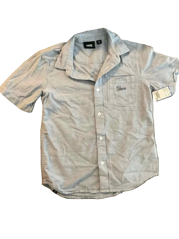 Vans (C) Blue Youth Size Medium Boy's ButtondownSS