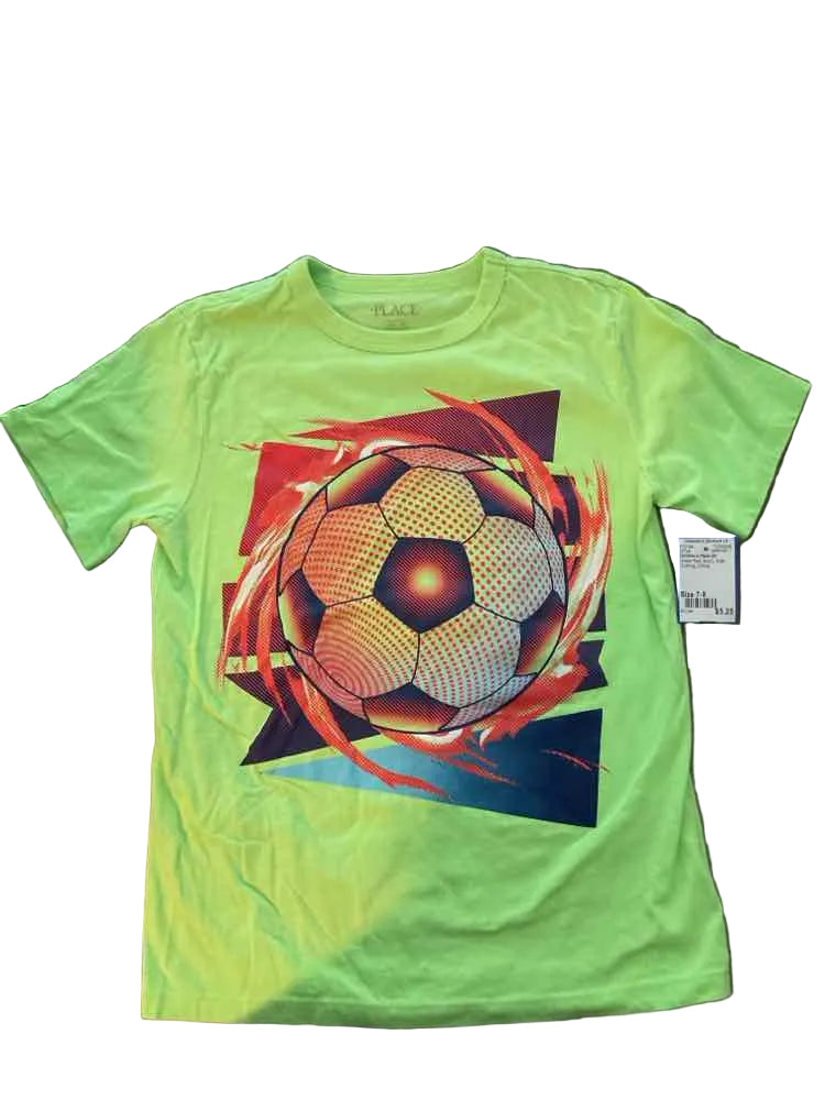 Children's Place (D) Green Red Youth Size 7-8 Boy's SSTop