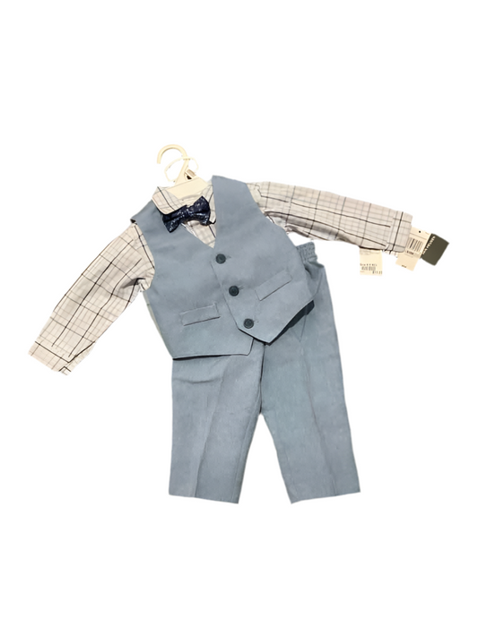 Van Huesen (C) Blue Purple Infant Size 6-9 MO Boy's 3PC Dressy