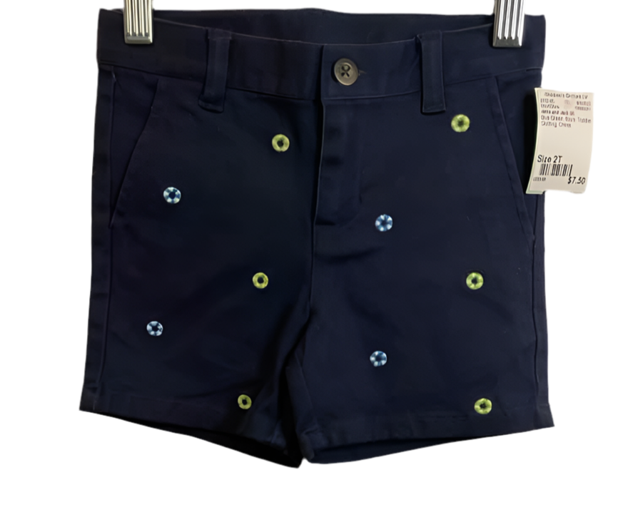 Janie and Jack (A) Blue Green Toddler Size 2T ShortChino