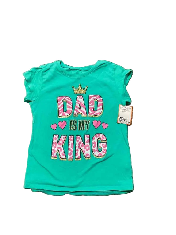 Children's Place (D) Pink Teal Toddler Size 5-6 Girl's SSTop