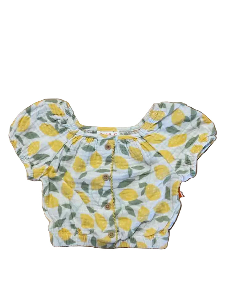 Cat and Jack (D) White Yellow Infant Size 12 MO Girl's SSTop