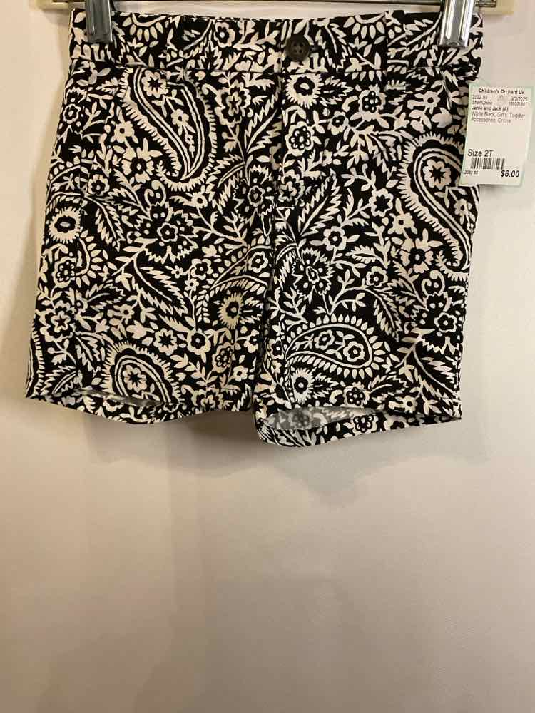 Janie and Jack (A) White Black Toddler Size 2T ShortChino