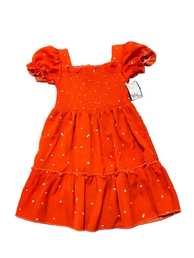 Shein (E) White Orange Toddler Size 4T Girl's CasualDress
