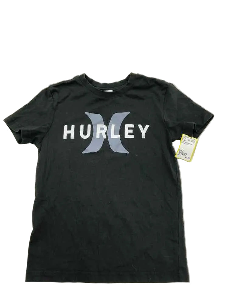 Hurley (C) White Black Youth Size 8 Boy's SSTop