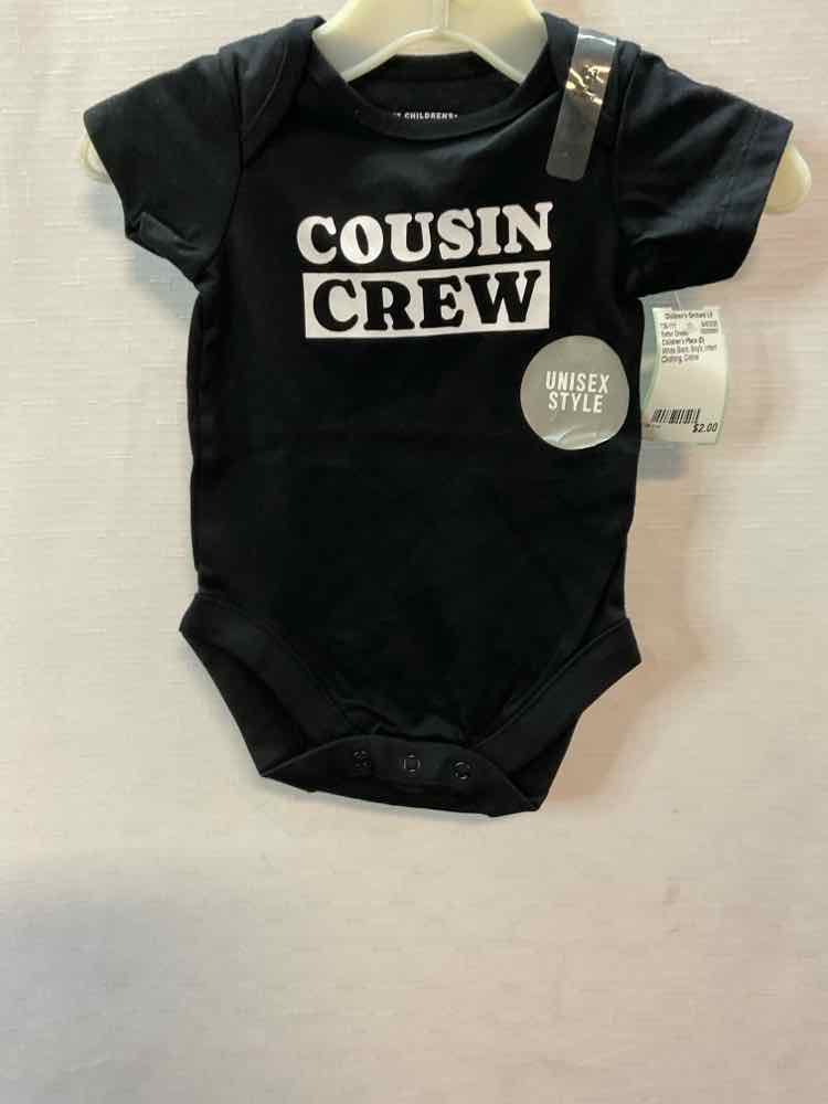 Children's Place (D) White Black Better Onesie