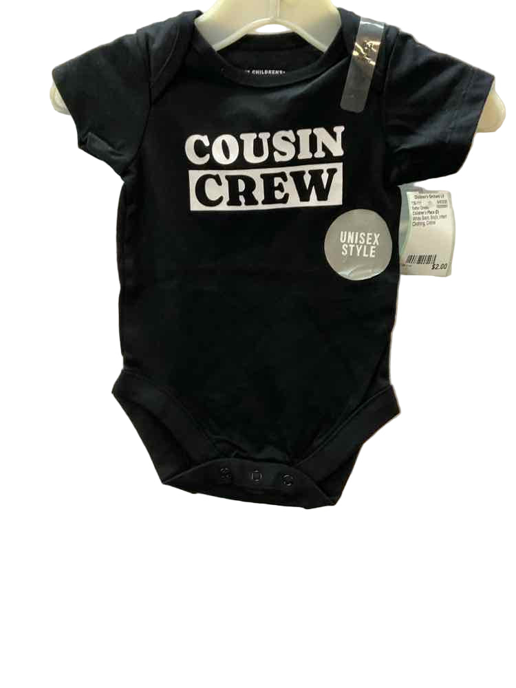 Children's Place (D) White Black Better Onesie
