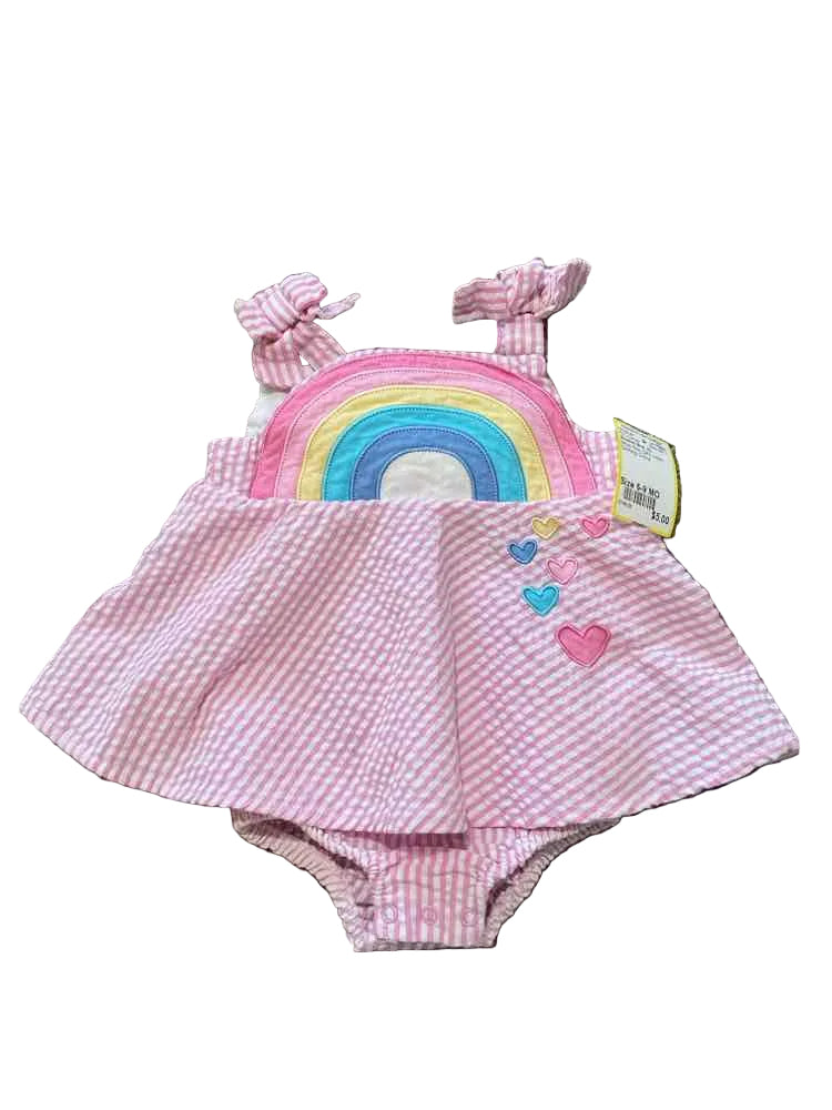 Blueberi Blvd. (C) White Pink Infant Size 6-9 MO Girl's 1PC Casual