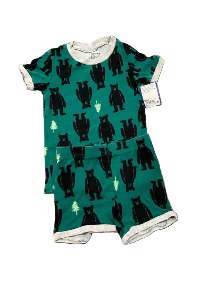 Amazon Essentials (D) Green Black Toddler Size 4T Boy's 2PCSleepwear