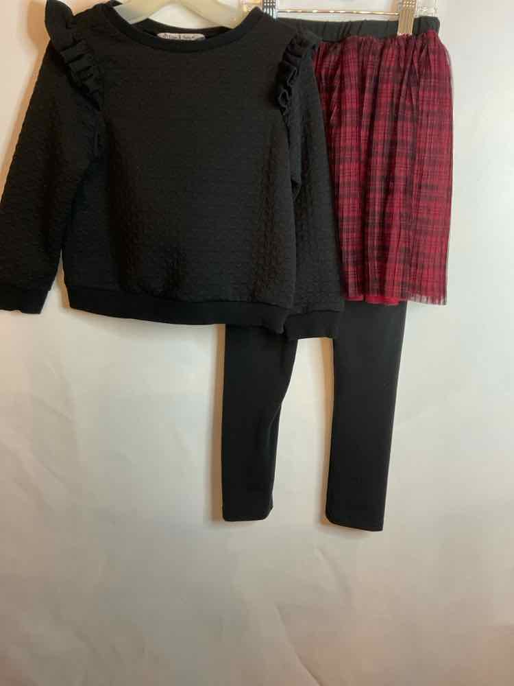 Pippa & Julie (B) Red Black Toddler Size 5T 2PCCasual