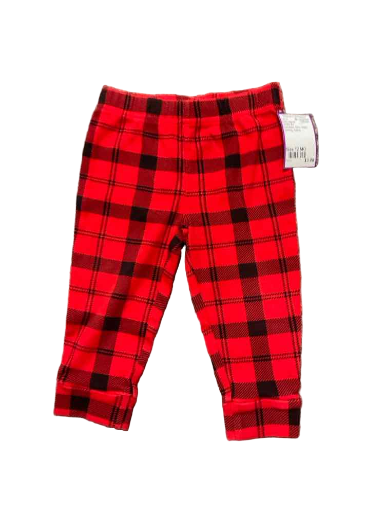 Carters (C) Red Black Infant Size 12 MO Girl's BasicLeggings