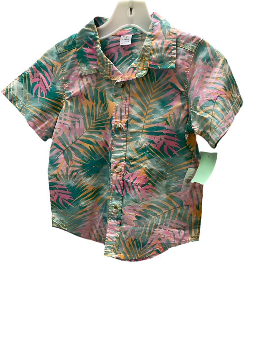 Old Navy (C) Hawaiian Print Toddler Size 3T ButtondownSS