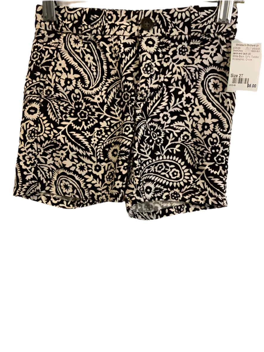 Janie and Jack (A) White Black Toddler Size 2T ShortChino