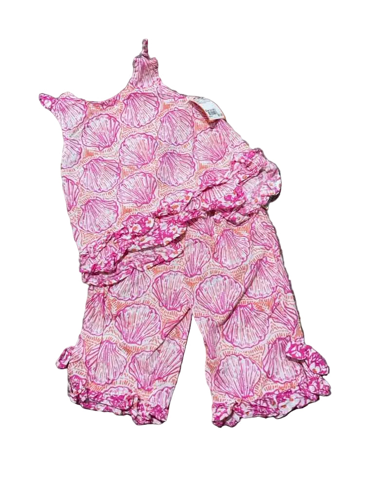 C Brand Orange Pink Infant Size 24 MO Girl's 2PC Casual
