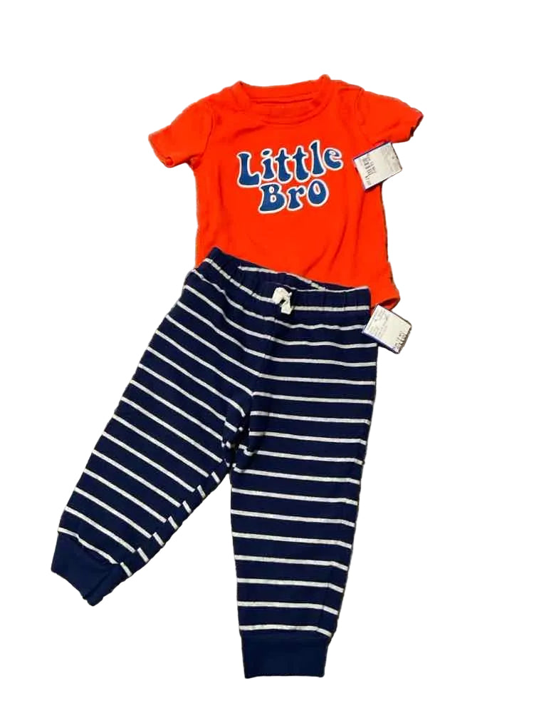 Carters (C) Orange Blue Infant Size 18 MO Boy's 2PC Casual