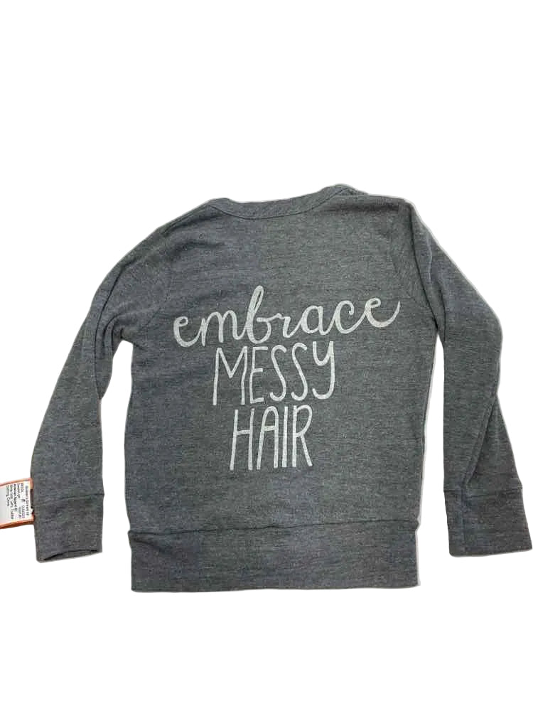 American Apparel (C) White Gray Toddler Size 4 Girl's SweaterLight