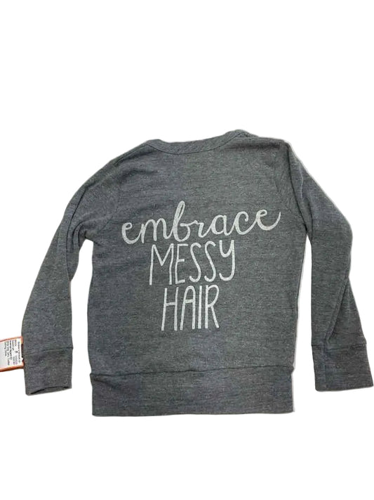 American Apparel (C) White Gray Toddler Size 4 Girl's SweaterLight