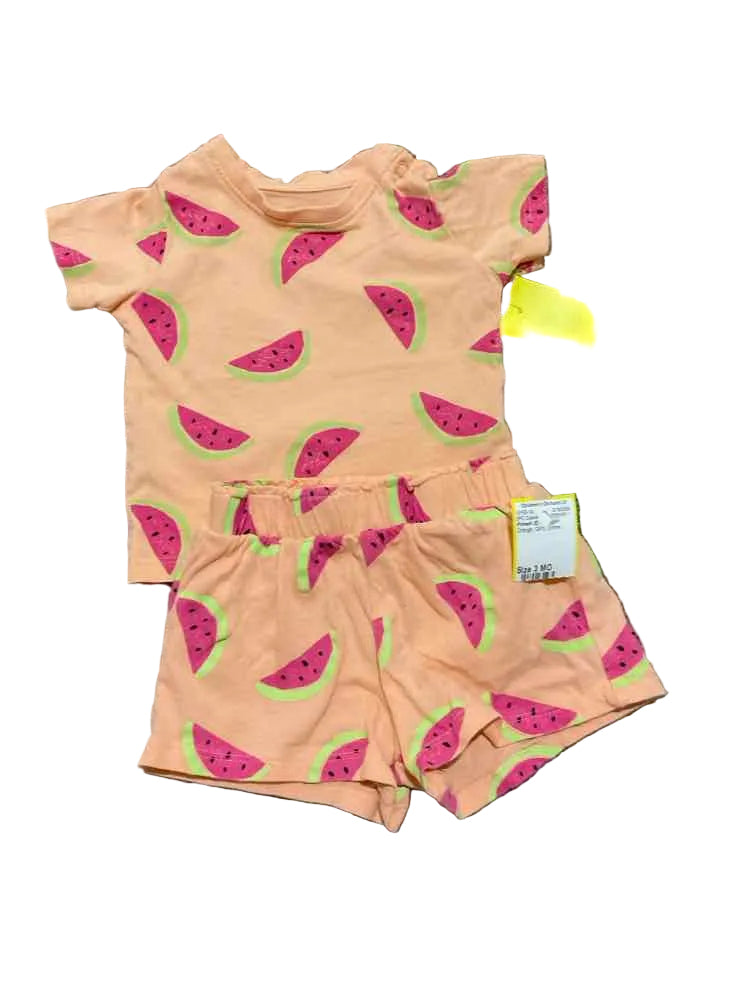Primark (E) Orange Infant Size 3 MO Girl's 2PC Casual
