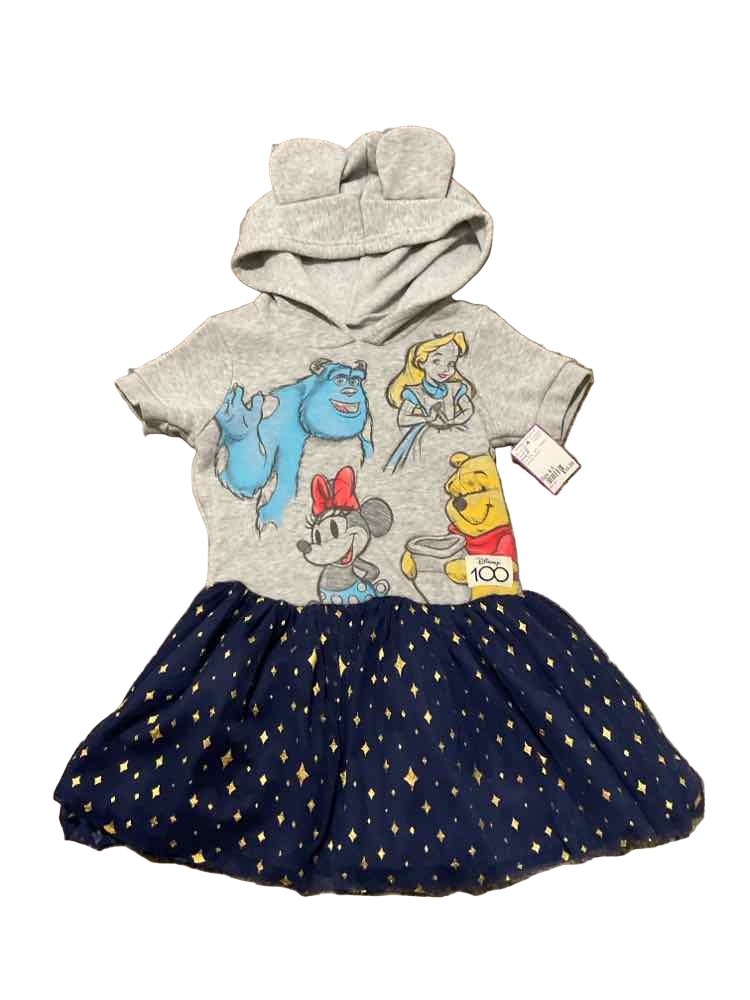 Disney (B) Blue Gray Toddler Size 4-5 Girl's CasualDress