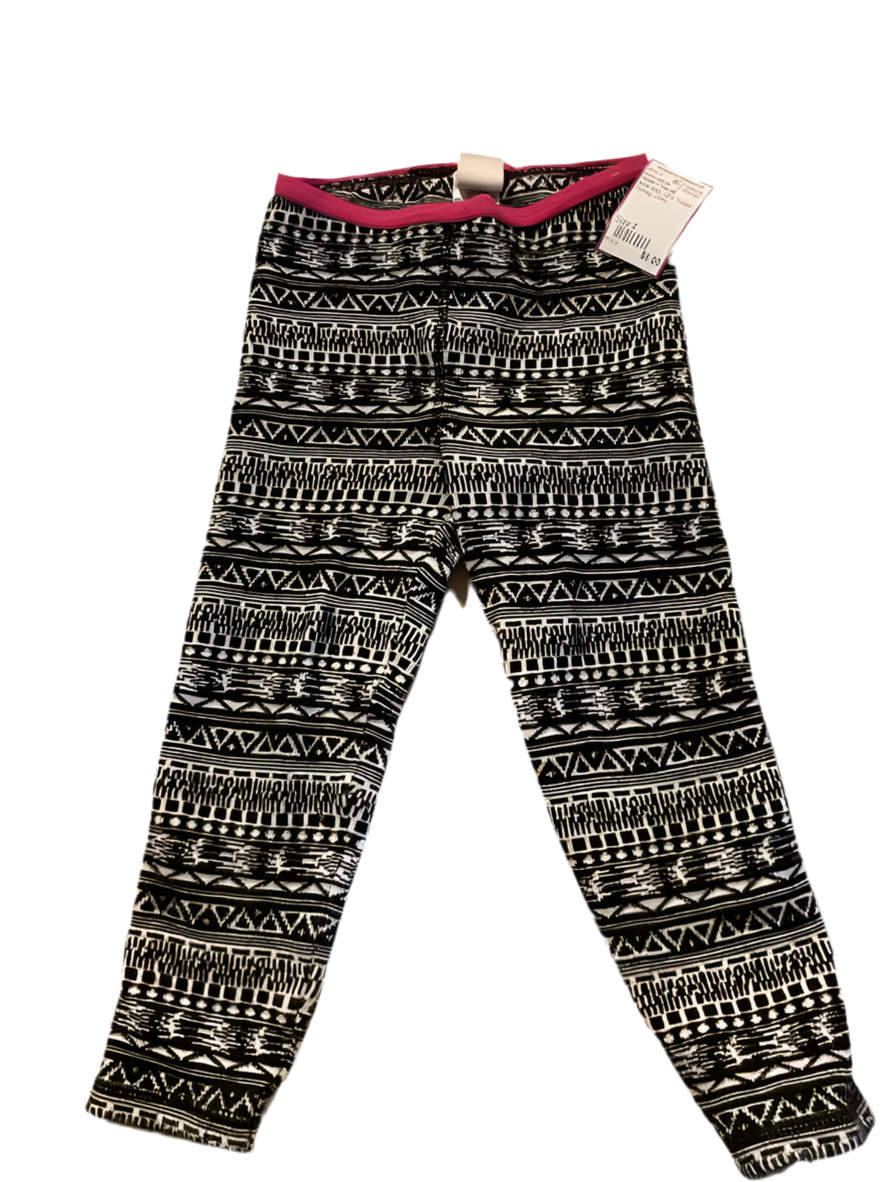 Tucker + Tate (A) White Black Toddler Size 4 Girl's BasicLeggings