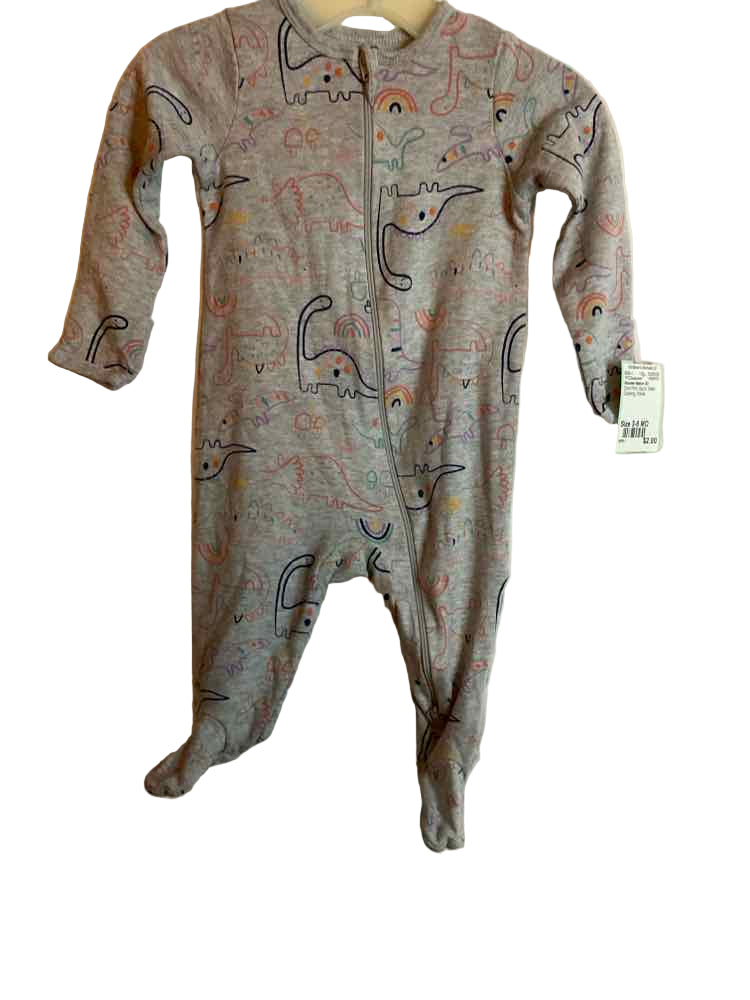 Wonder Nation (E) Dino Print Infant Size 3-6 MO 1PCSleepwear