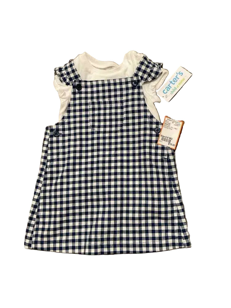 Carters (C) White Blue Infant Size 6-9 MO Girl's 2PC Dressy