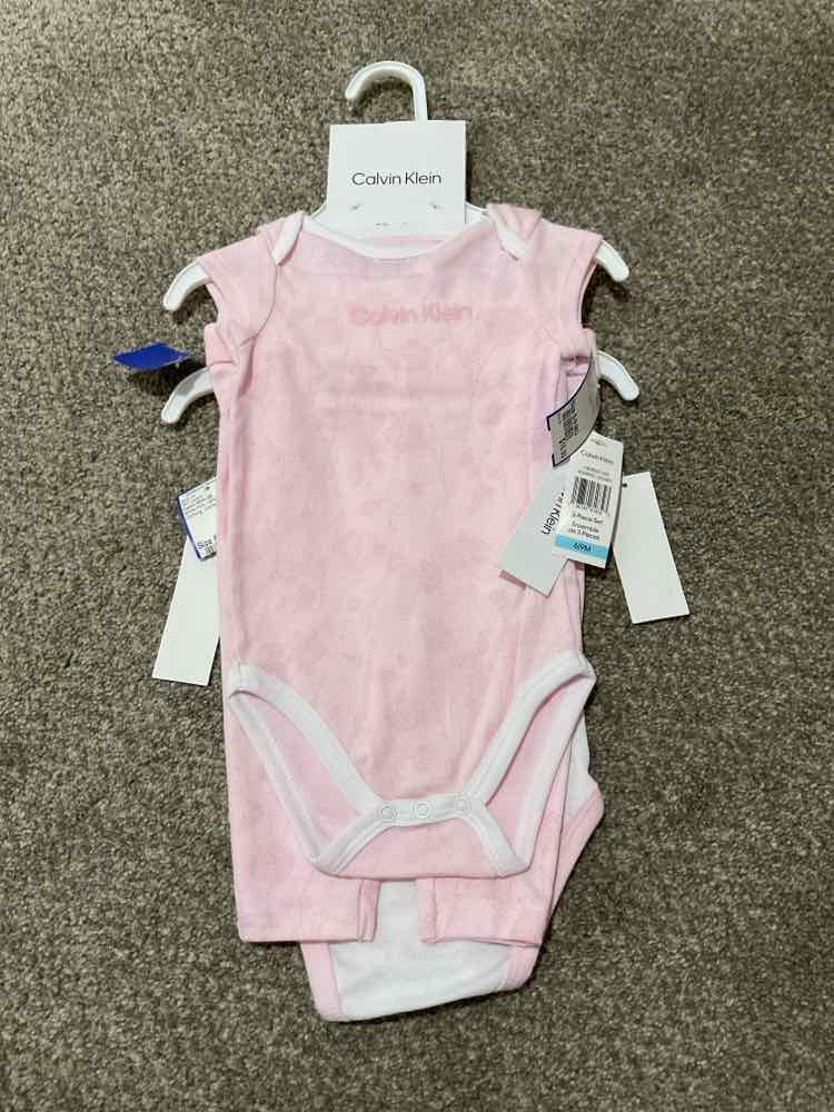 Calvin Klein (B) White Pink Infant Size 6-9 MO Girl's 3PC Casual