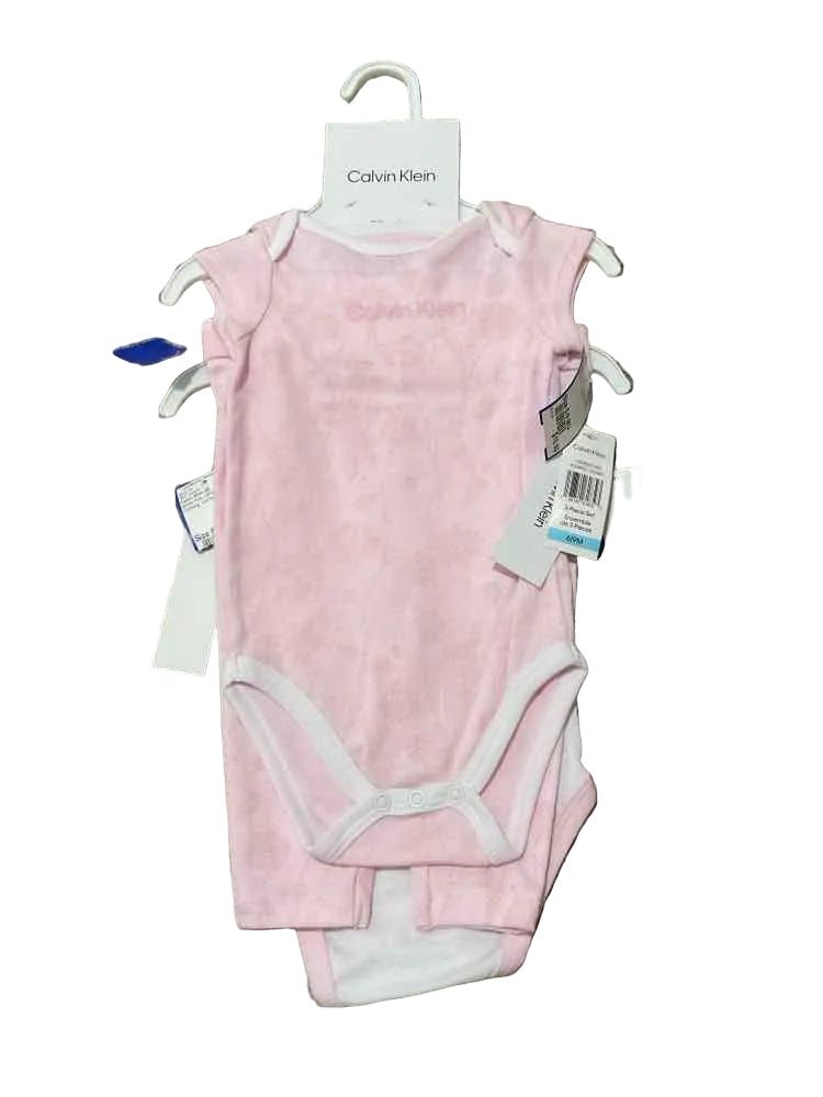 Calvin Klein (B) White Pink Infant Size 6-9 MO Girl's 3PC Casual