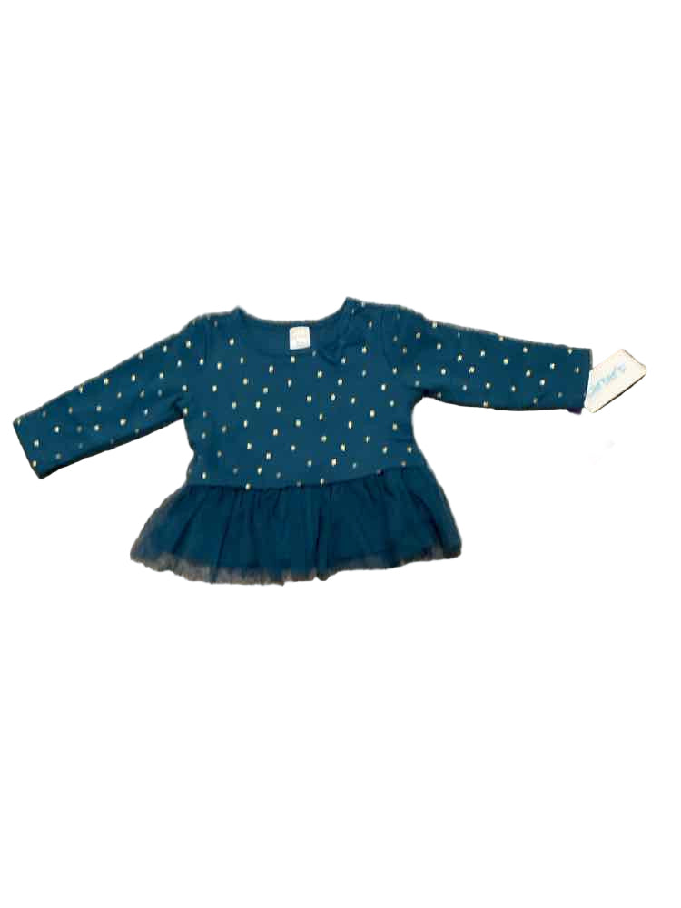 Carters (C) Blue Infant Size 9 MO Girl's LSTop